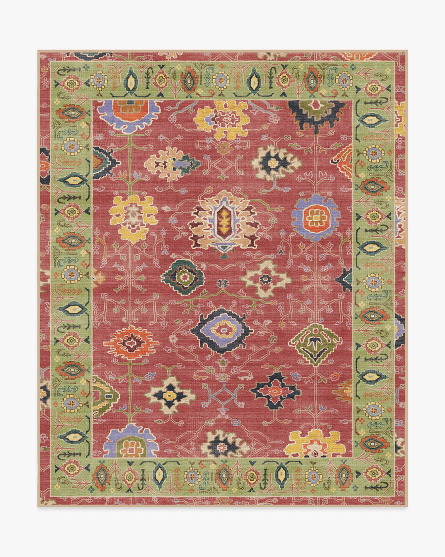 Mehr — Halı, Gül Soft Yeşil, AREA, beyaz zemin, 8x10