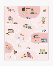 About Town — Halı, Pembe, AREA, beyaz zemin, 8x10