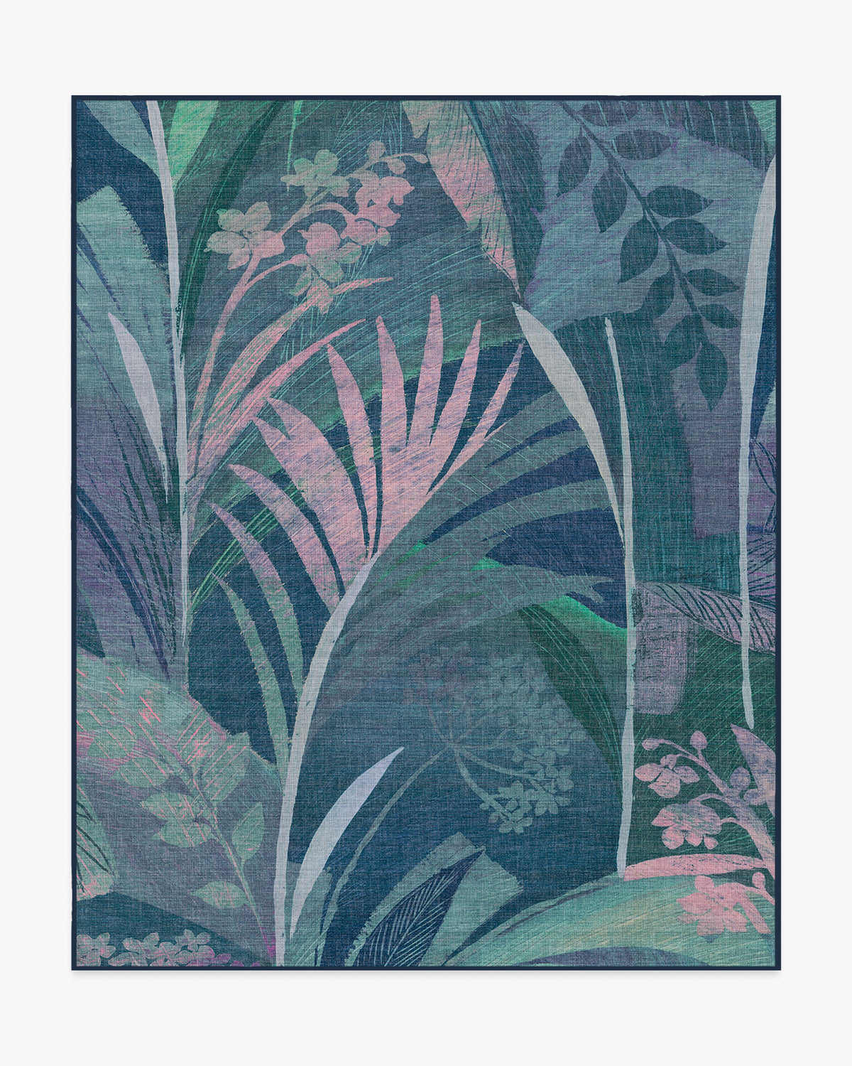 Palmera — Halı, Mavi, AREA, beyaz zemin, 8x10