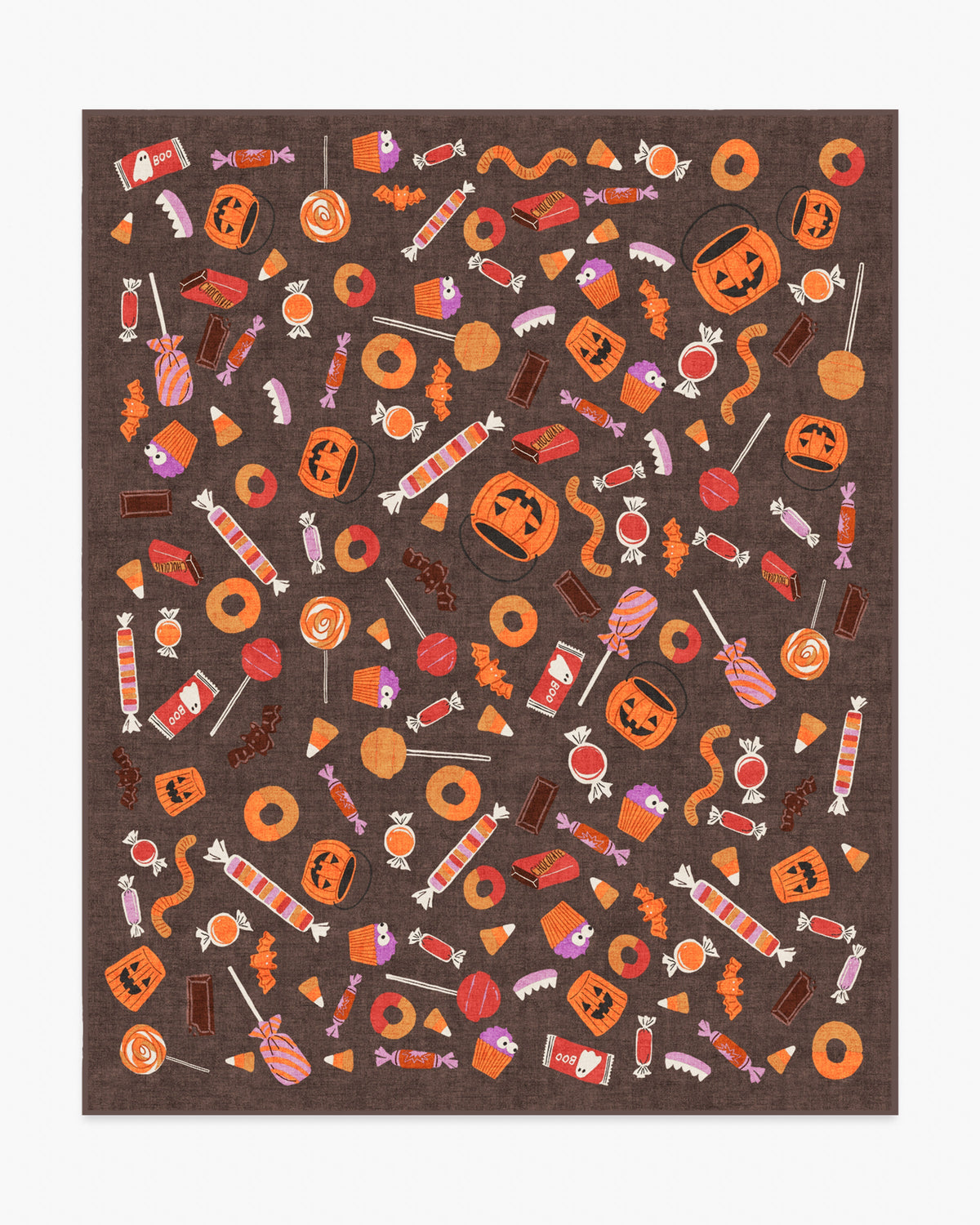 Halloween Treats — Halı, Kahverengi Çok Renkli, AREA, beyaz zemin, 8x10