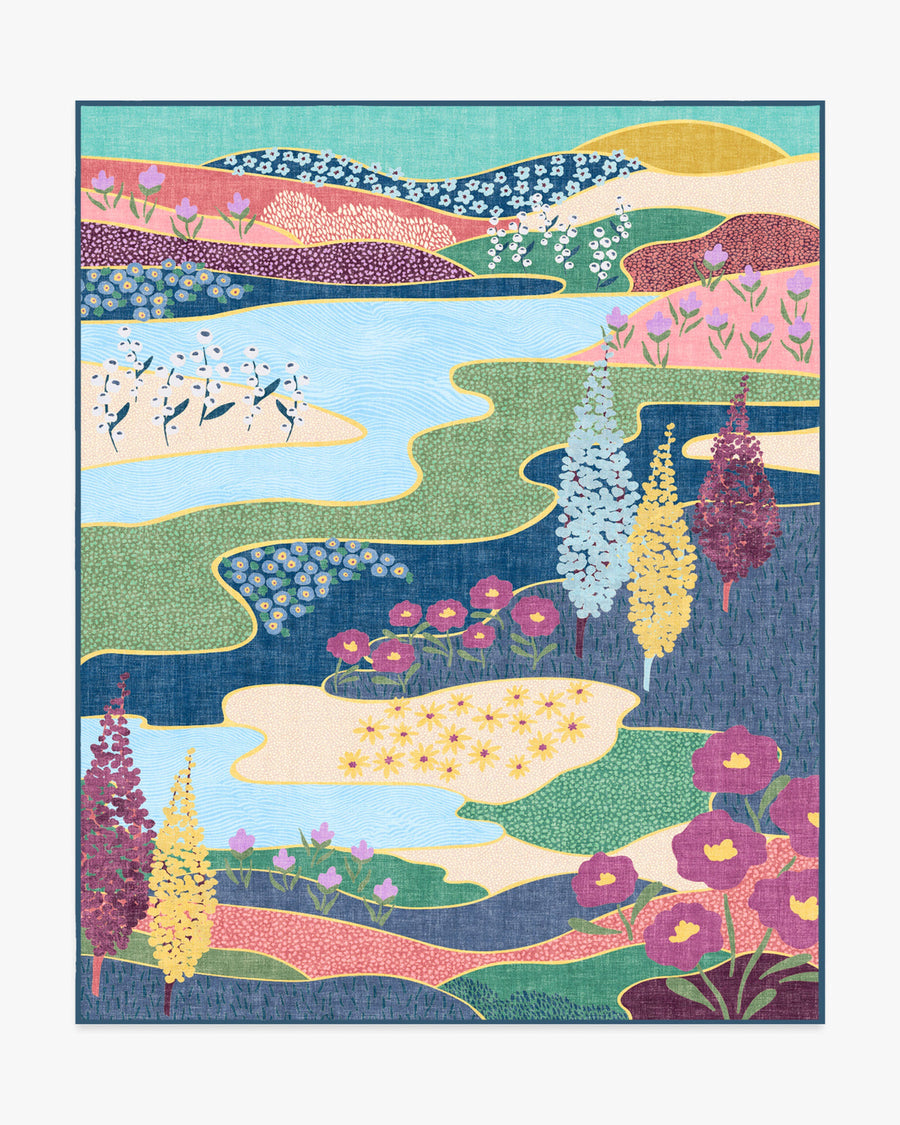 Dreamland — Halı, Blue, Green, ve Pembe, AREA, beyaz zemin, 8x10