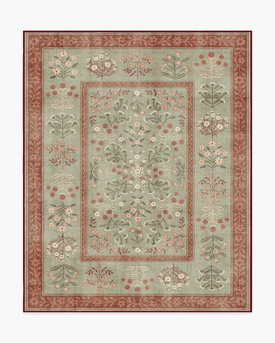 Briar — Halı, Adaçayı Pas, AREA, beyaz zemin, 8x10