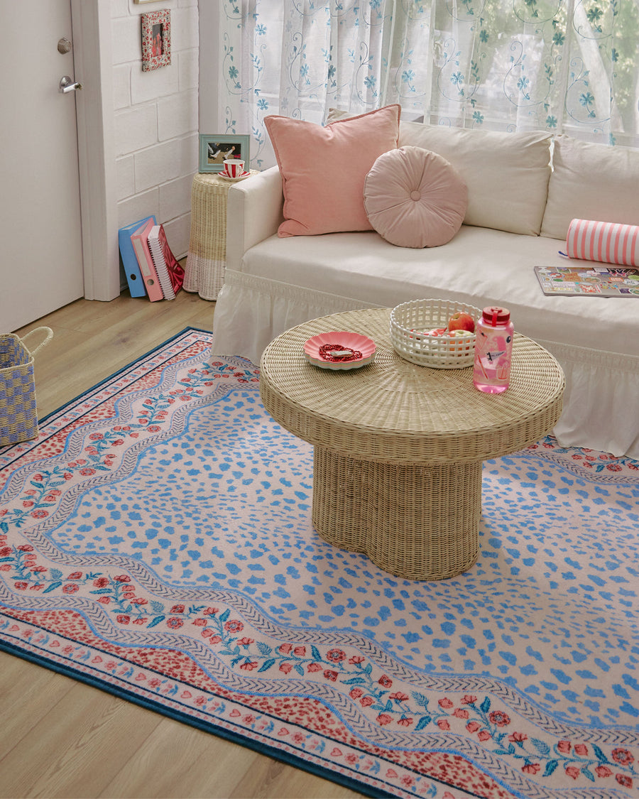 Wendy Animal Border — Halı, Mavi Pembe, AREA, yaşam alanı, 6x9