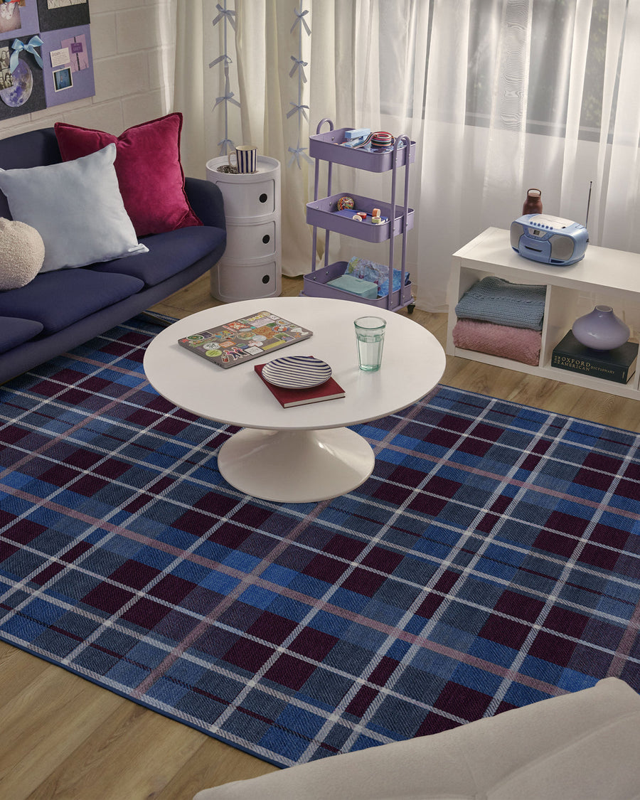 Josa Plaid — Halı, Bordo Mavi, AREA, yaşam alanı, 6x9