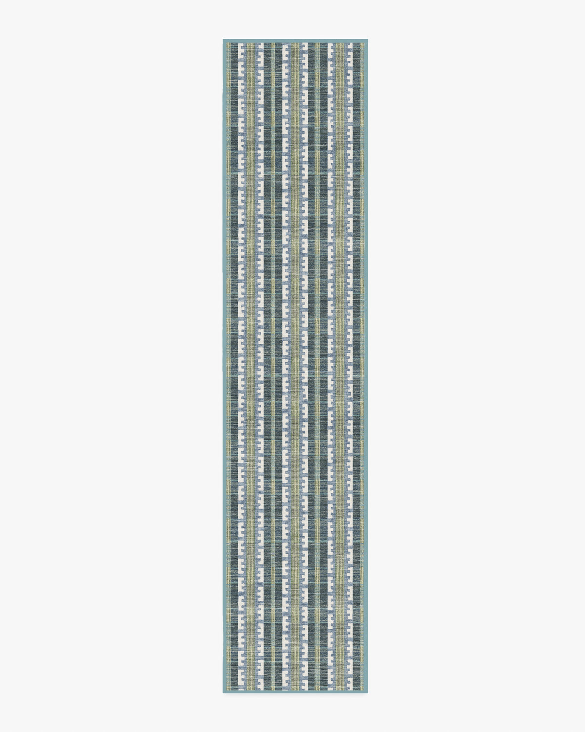 Olin — Halı, Mavi, RUNNER, beyaz zemin, 2x12