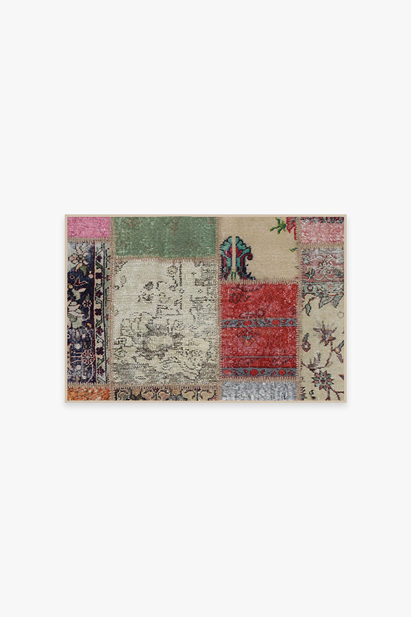 Patchwork Boho — Halı, Kırmızı, AREA, beyaz zemin, 2x3