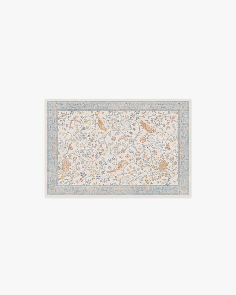Morris And Co Newill — Halı, Fildişi Mavisi, AREA, beyaz zemin, 2x3