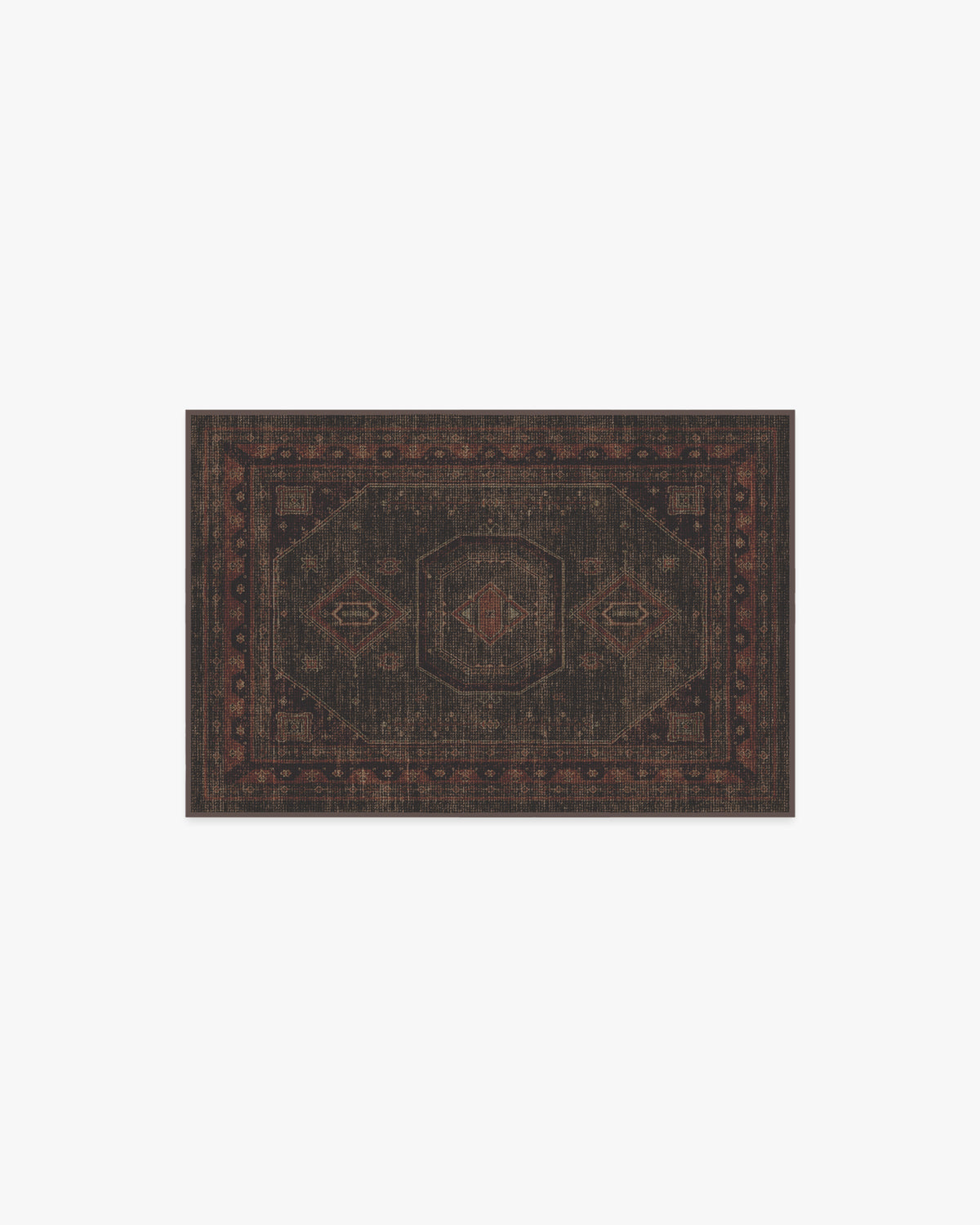 Shira — Halı, Bordeaux Kahverengi, AREA, beyaz zemin, 2x3