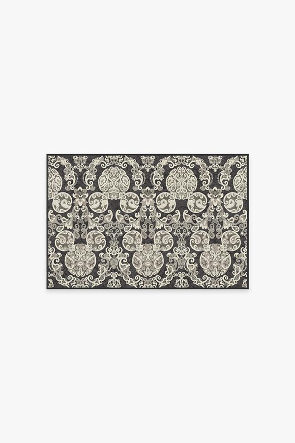 Mickey Damask — Halı, Antrasit, AREA, beyaz zemin, 2x3