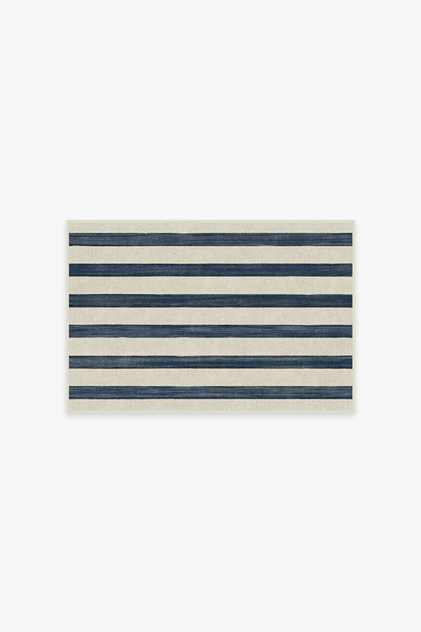 Sumi Sailor Stripe — Halı, Lacivert, AREA, beyaz zemin, 2x3