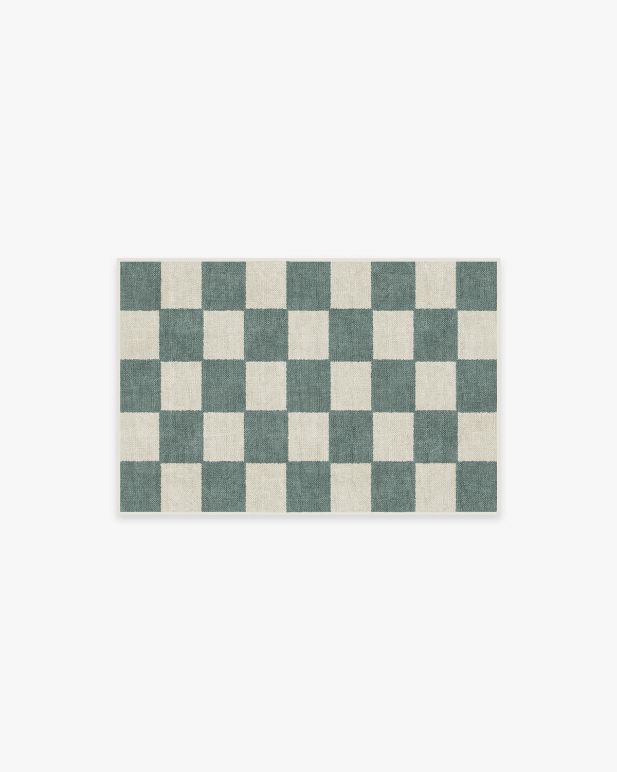 Jaque Checkered — Halı, Arduvaz Yeşil, AREA, beyaz zemin, 2x3