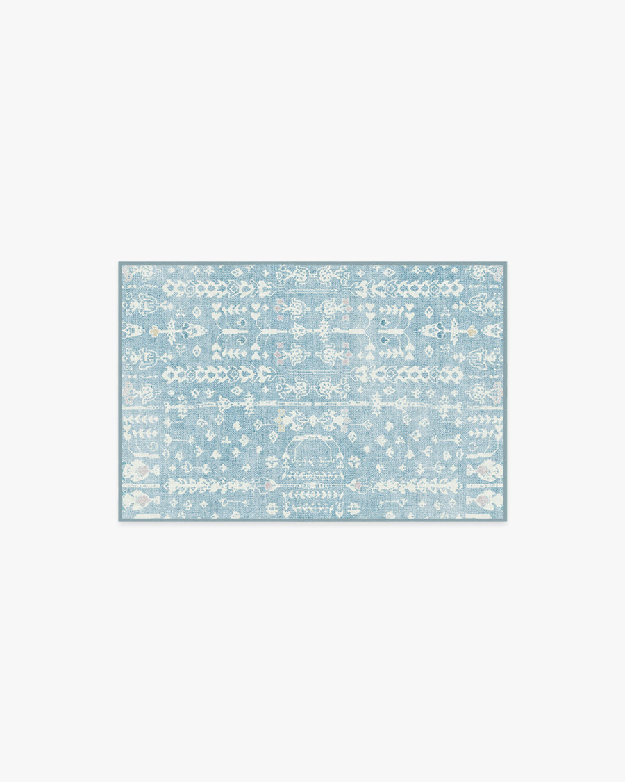 Gray Malin Palmetto — Halı, Coastal Mavi, AREA, beyaz zemin, 2x3