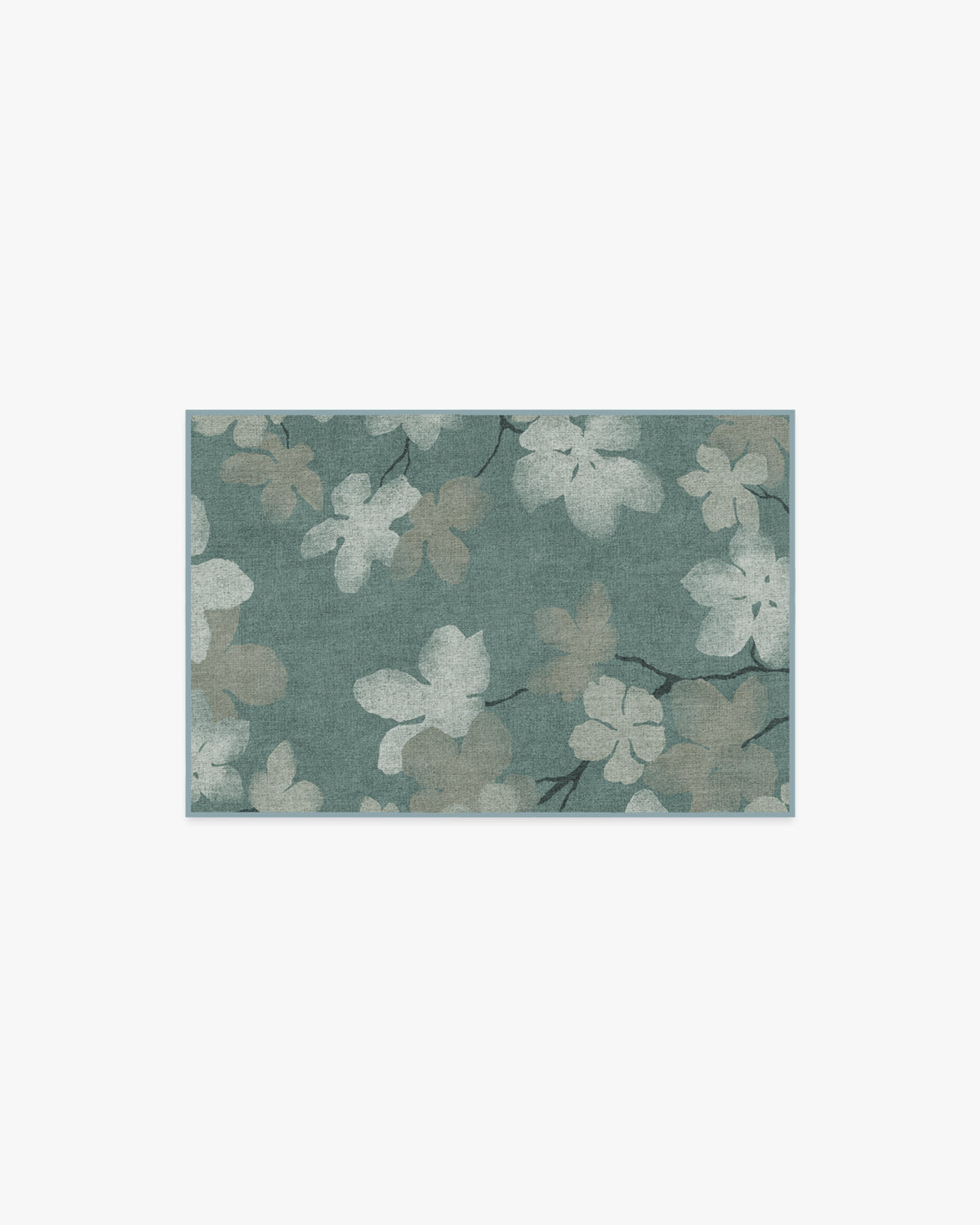 Magnolia — Halı, Turkuaz, AREA, beyaz zemin, 2x3