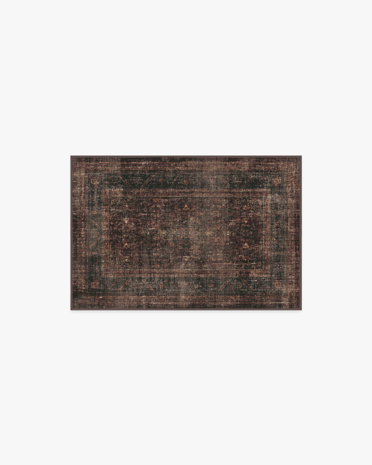 Rowan — Halı, Bordeaux Kahverengi, AREA, beyaz zemin, 2x3