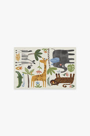 Jungle Safari — Halı, Çok Renkli, AREA, beyaz zemin, 2x3