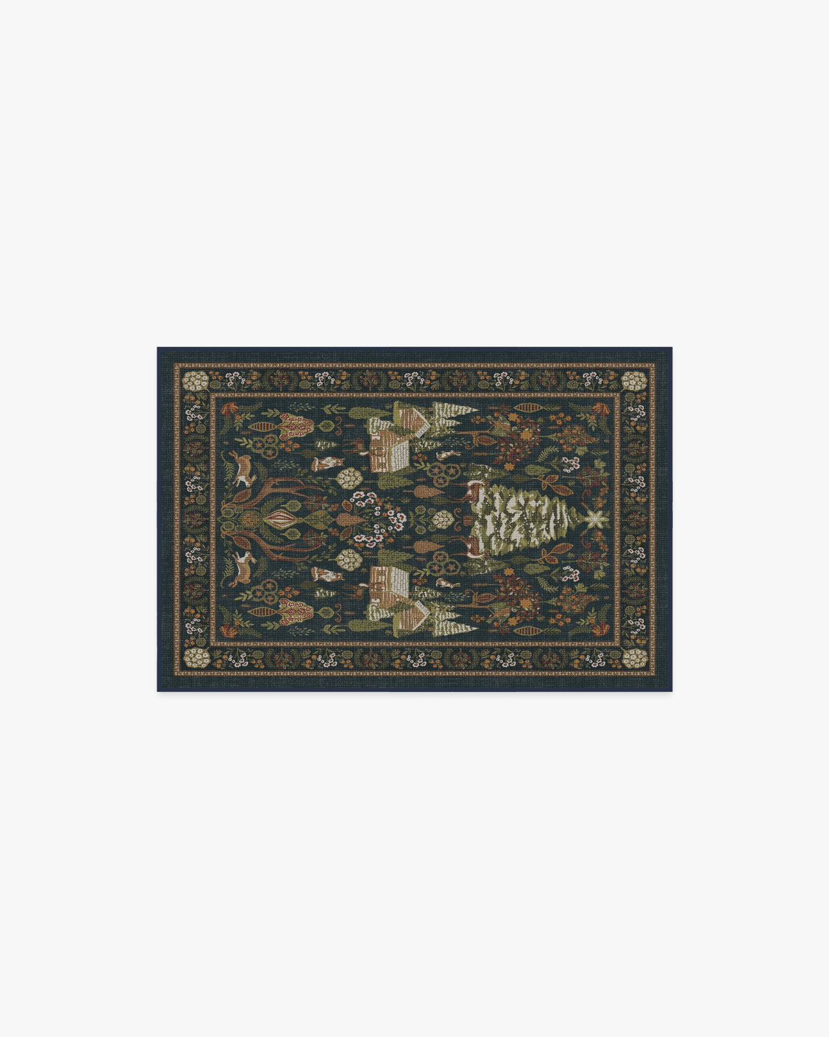 Juniper — Halı, Gece Mavisi, AREA, beyaz zemin, 2x3