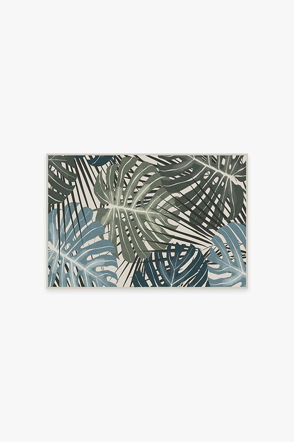 Monstera — Halı, Yeşim, AREA, beyaz zemin, 2x3