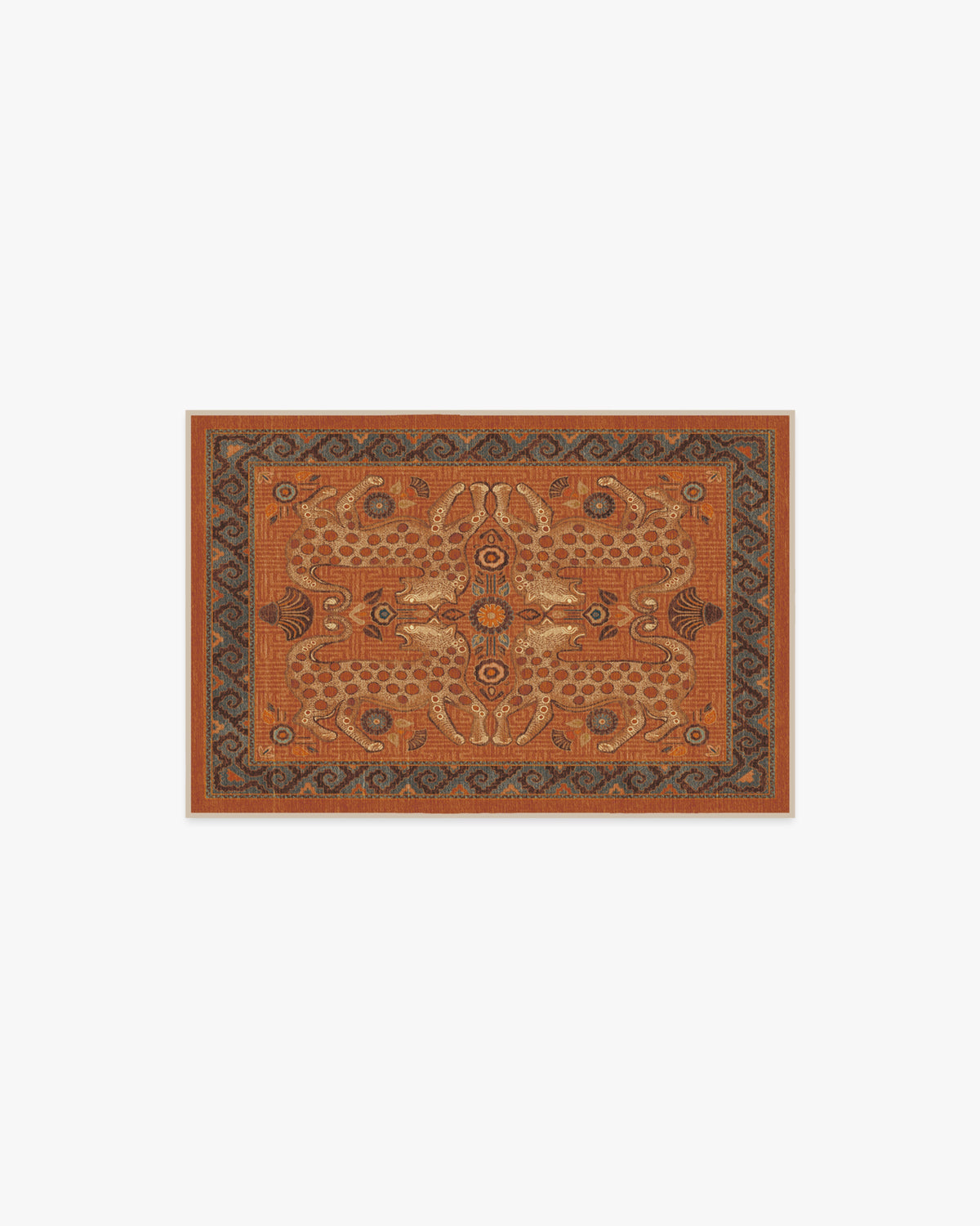 Justina Blakeney Eartha — Halı, Terracotta, AREA, beyaz zemin, 2x3