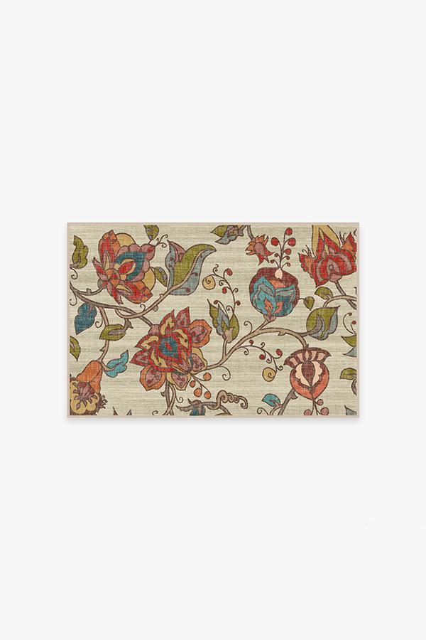 Frida Floral — Halı, Doğal, AREA, beyaz zemin, 2x3
