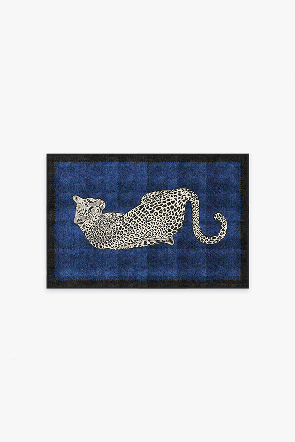 Snow Leopard — Halı, Safir, AREA, beyaz zemin, 2x3