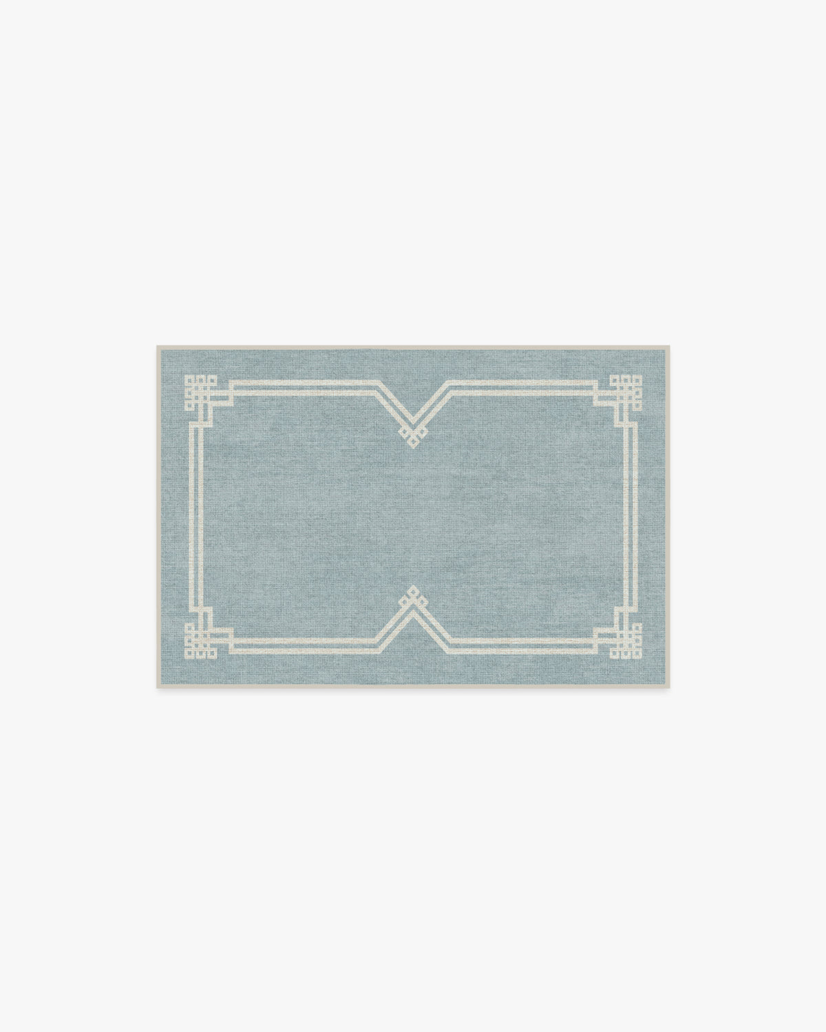 Chrysler Border Chambray — Halı, Mavi, AREA, beyaz zemin, 2x3