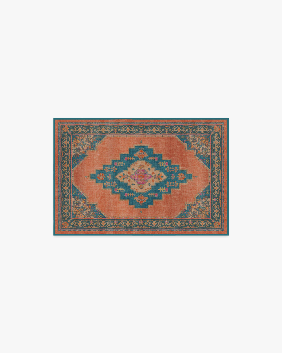 Sunset Bazaar Tropic — Halı, Mercan, AREA, beyaz zemin, 2x3