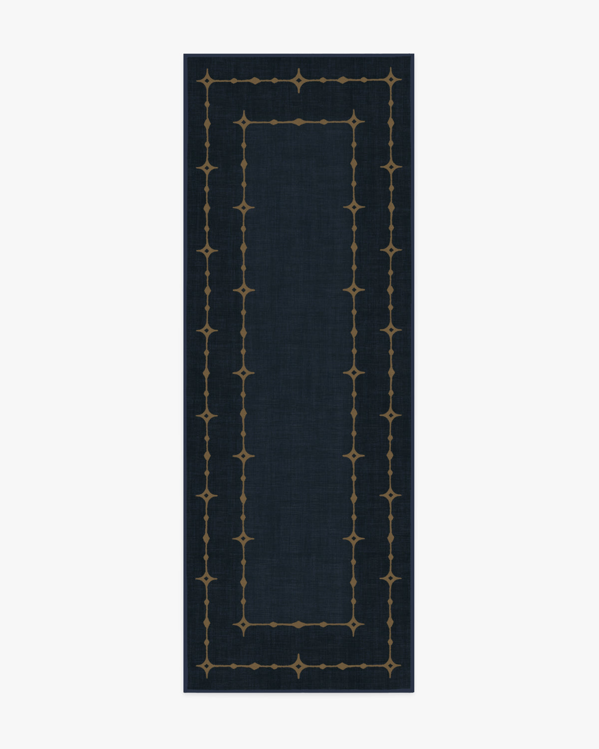 Sparkle Border — Halı, Koyu Lacivert, RUNNER, beyaz zemin, 2x7
