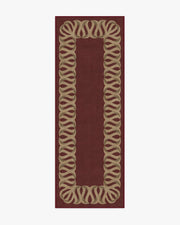 Ribbon Border — Halı, Kırmızı Doğal, RUNNER, beyaz zemin, 2x7