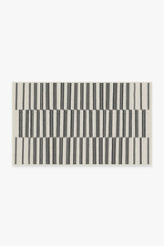 Offset Stripe — Halı, Siyah, AREA, beyaz zemin, 3x5