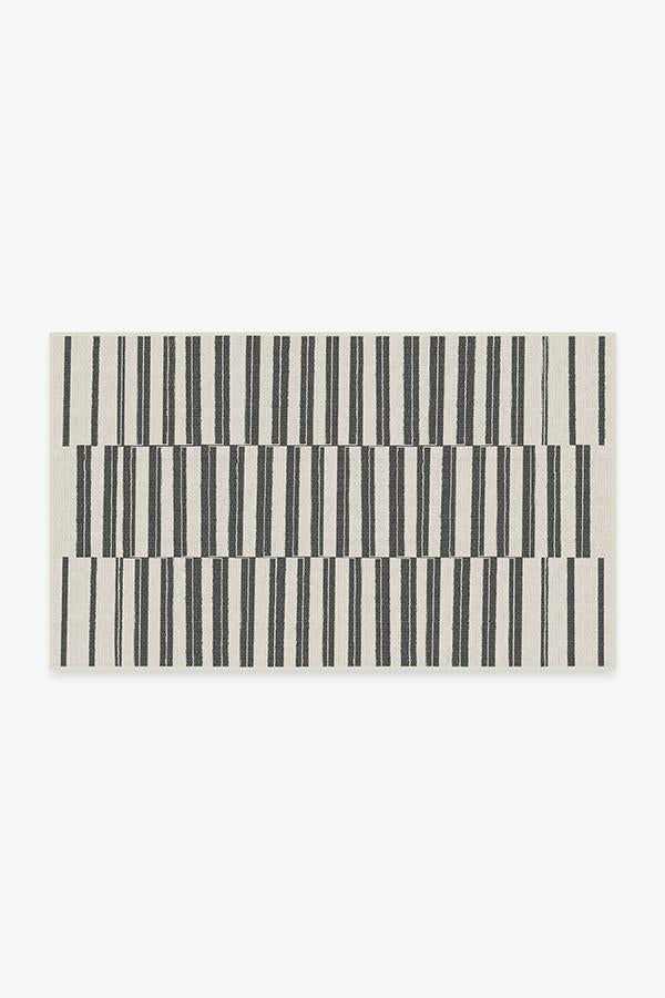 Offset Stripe — Halı, Siyah, AREA, beyaz zemin, 3x5