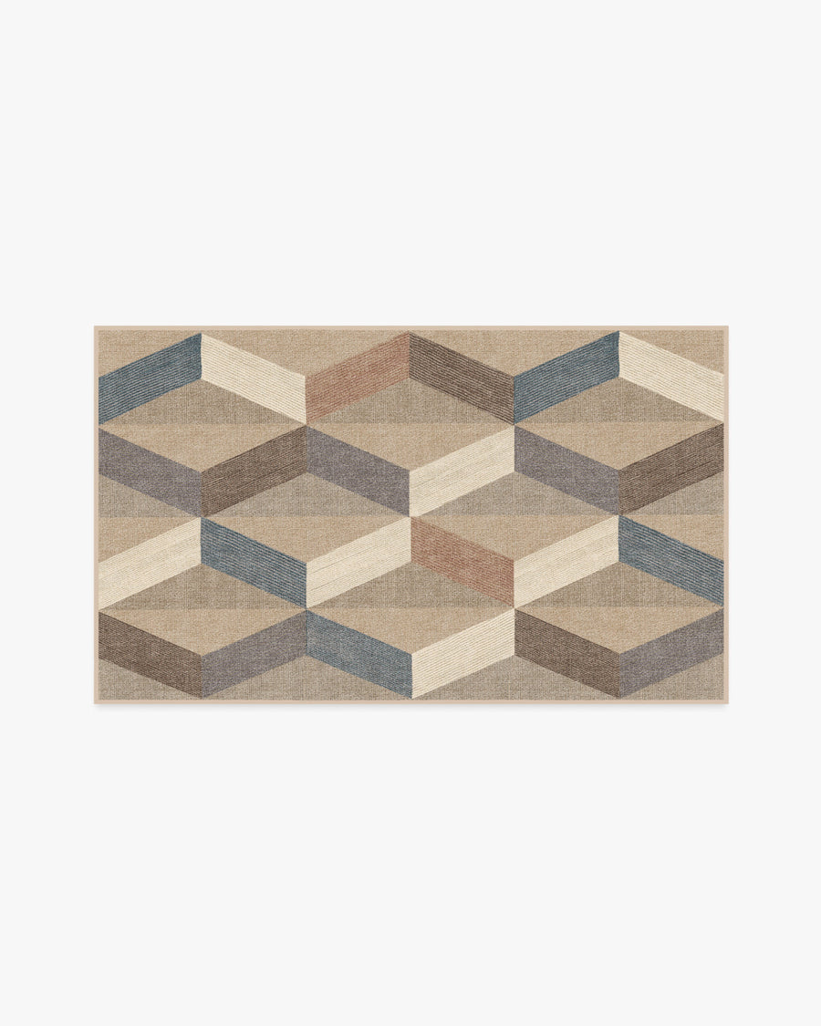 Kya — Halı, Bej, AREA, beyaz zemin, 3x5