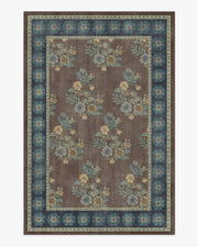 Pennywood — Halı, Kahverengi Mavi, AREA, beyaz zemin, 6x9