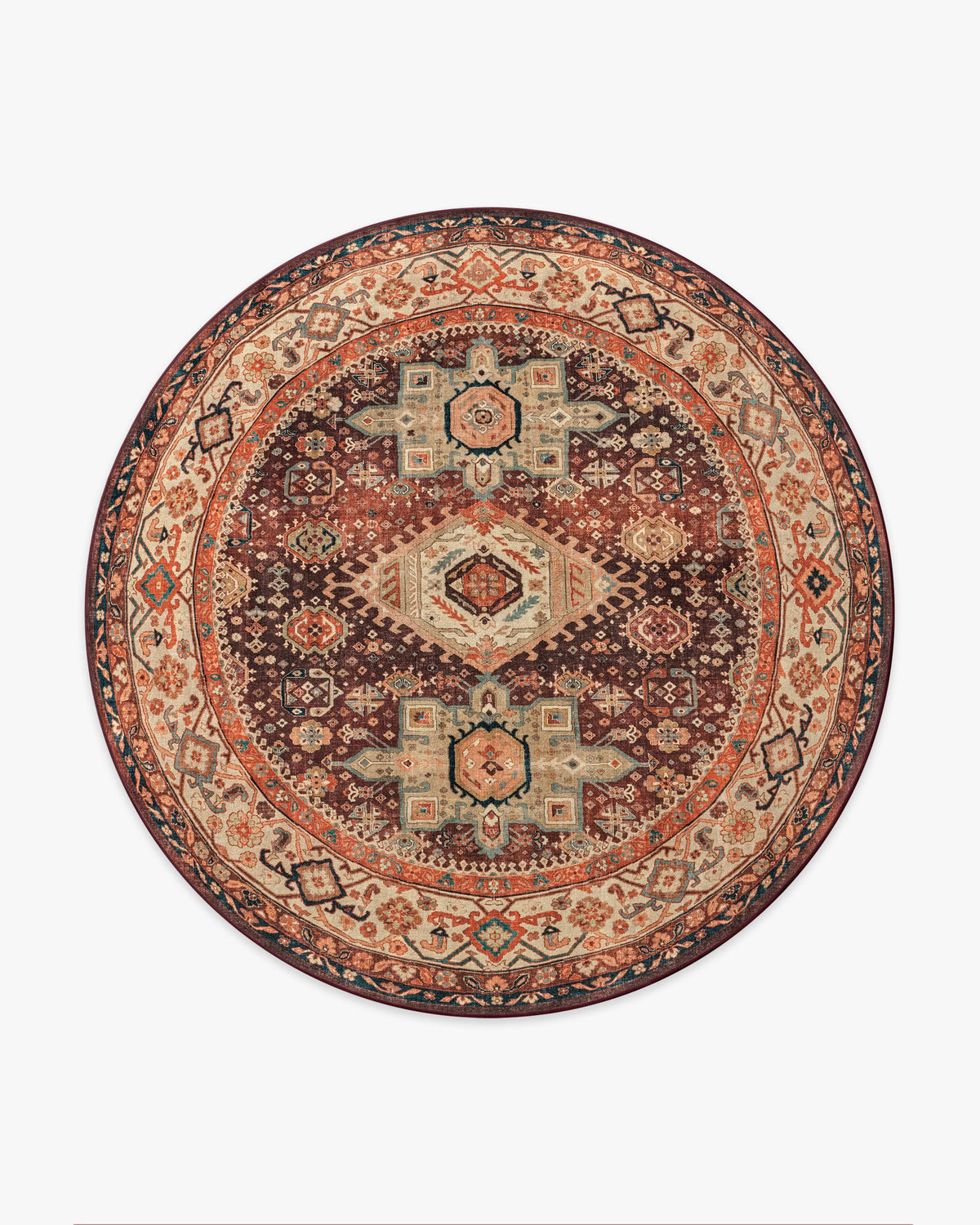Avila — Halı, Crimson Kırmızı, ROUND, beyaz zemin, 8R
