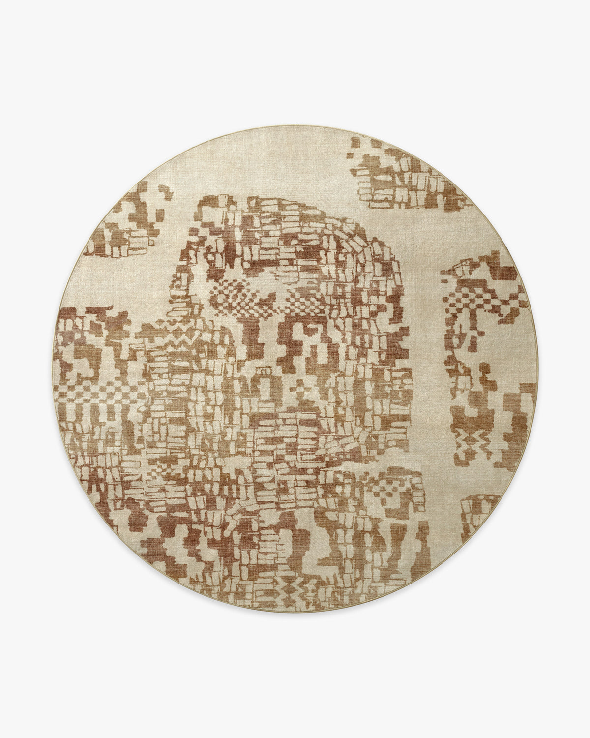 Tessra — Halı, Bronze Krem, ROUND, beyaz zemin, 8R