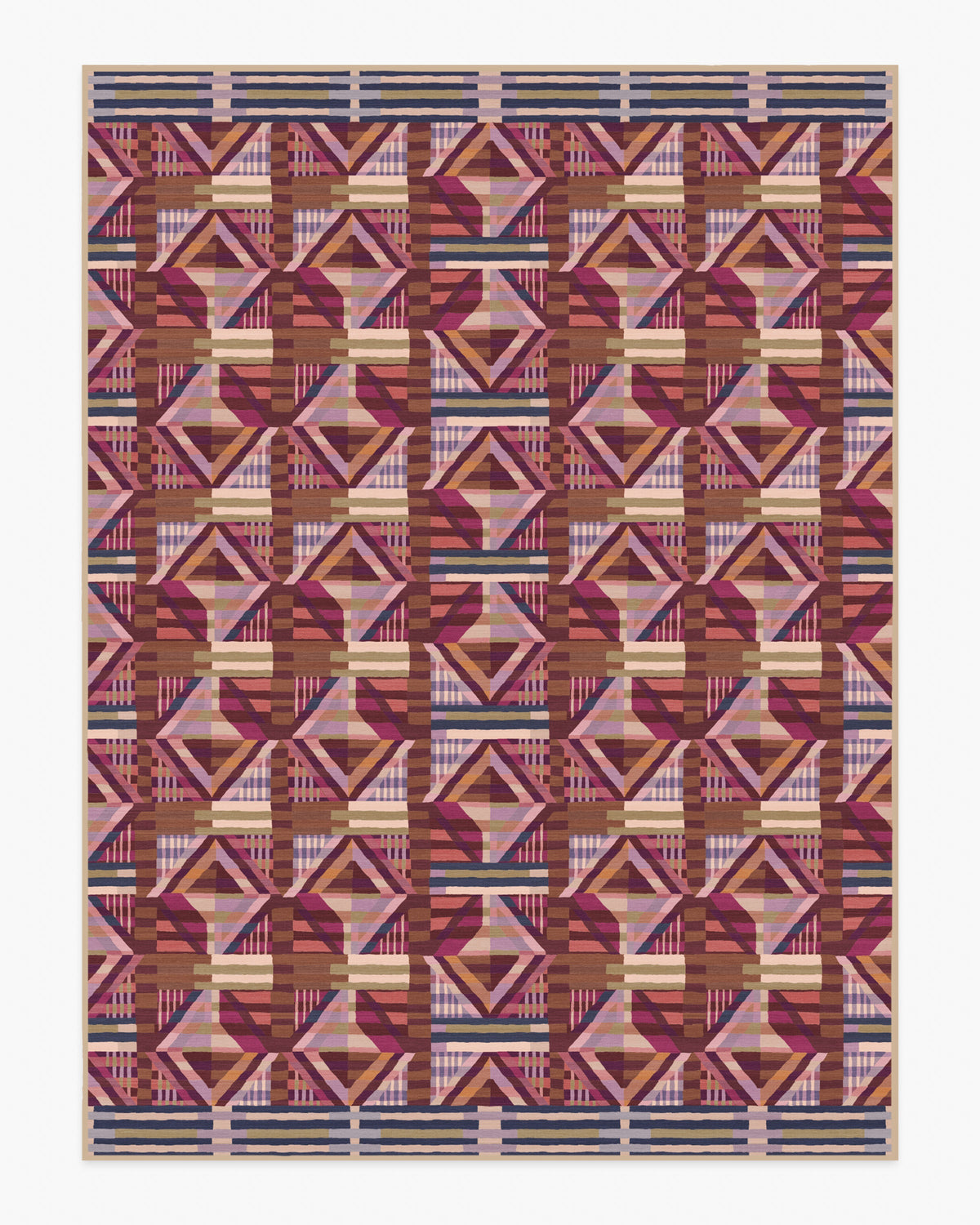 Paloma — Halı, Berry Kırmızı, AREA, beyaz zemin, 9x12