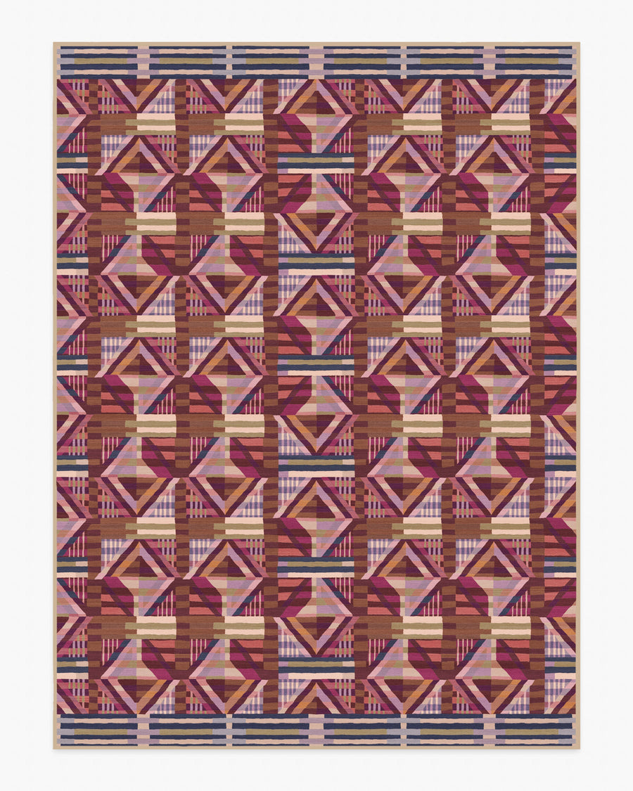 Paloma — Halı, Berry Kırmızı, AREA, beyaz zemin, 9x12