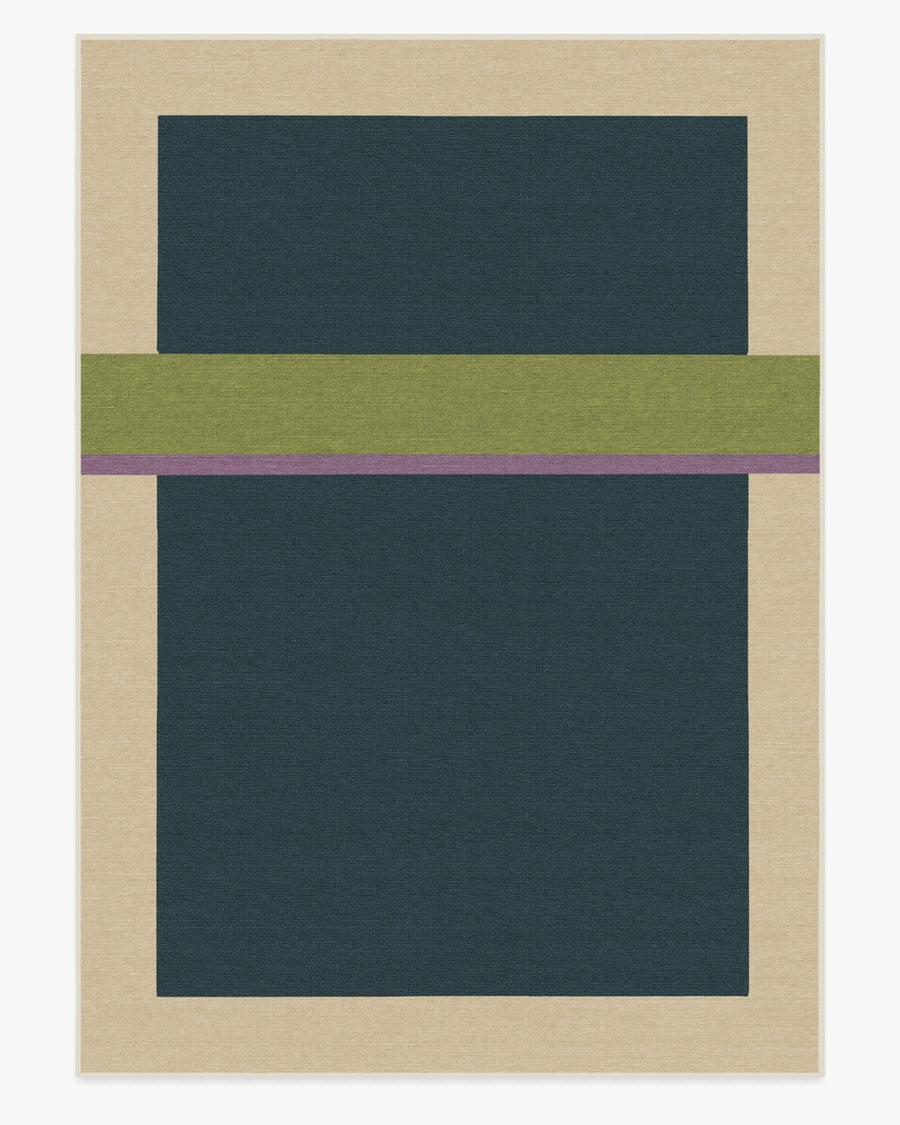 Breakout — Halı, Turkuaz Chartreuse, AREA, beyaz zemin, 10x14