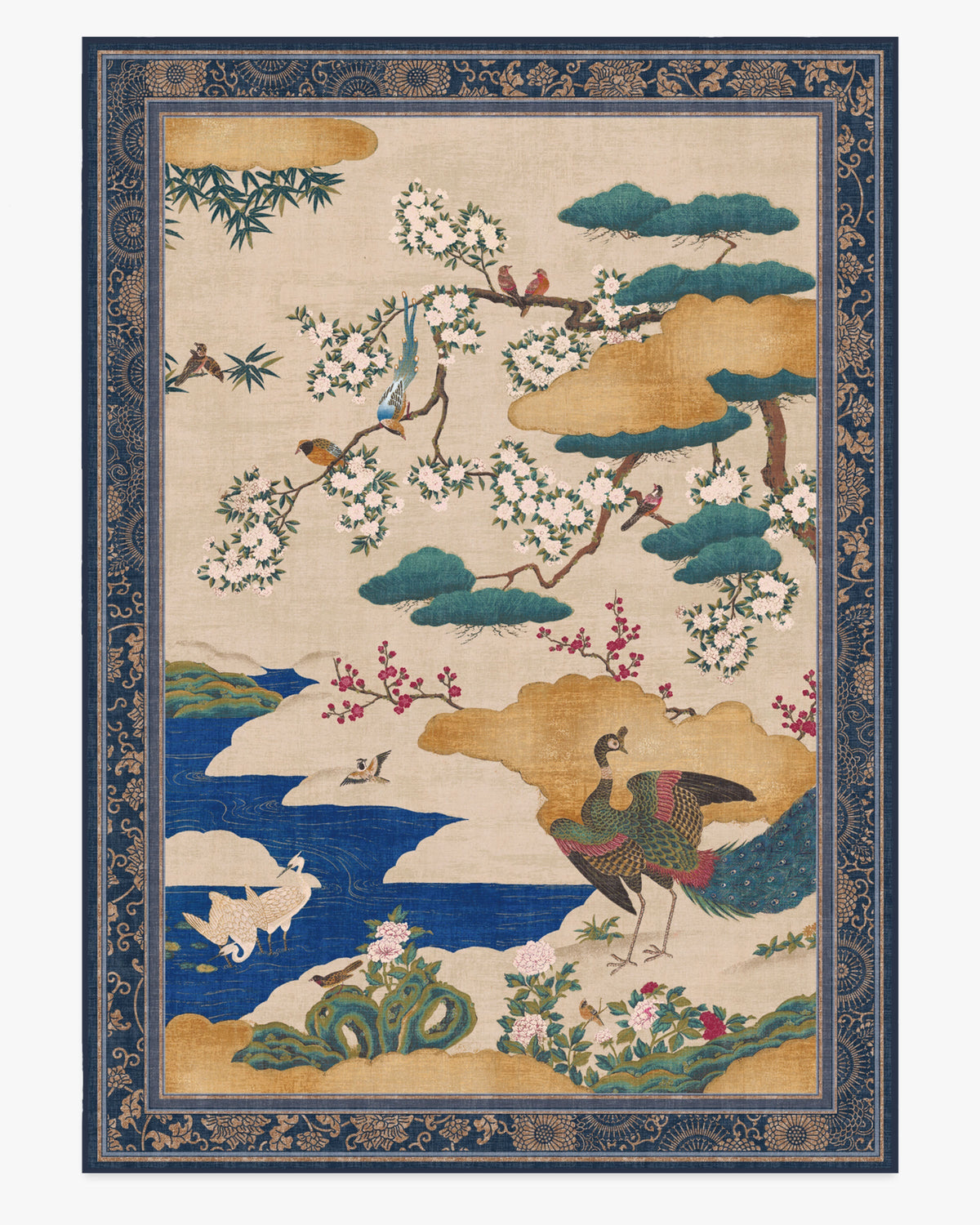 Kano Garden — Halı, Çok Renkli, AREA, beyaz zemin, 10x14