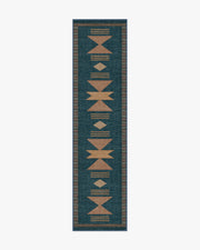 Lark — Halı, Mavi Gül, RUNNER, beyaz zemin, 2x10