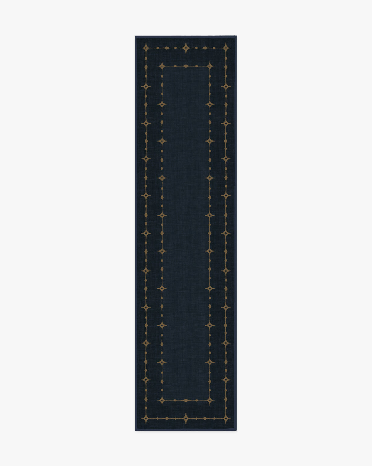 Sparkle Border — Halı, Koyu Lacivert, RUNNER, beyaz zemin, 2x10