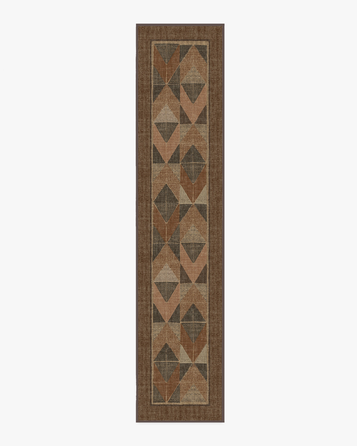 Ember — Halı, Bakır Kahverengi, RUNNER, beyaz zemin, 2x12