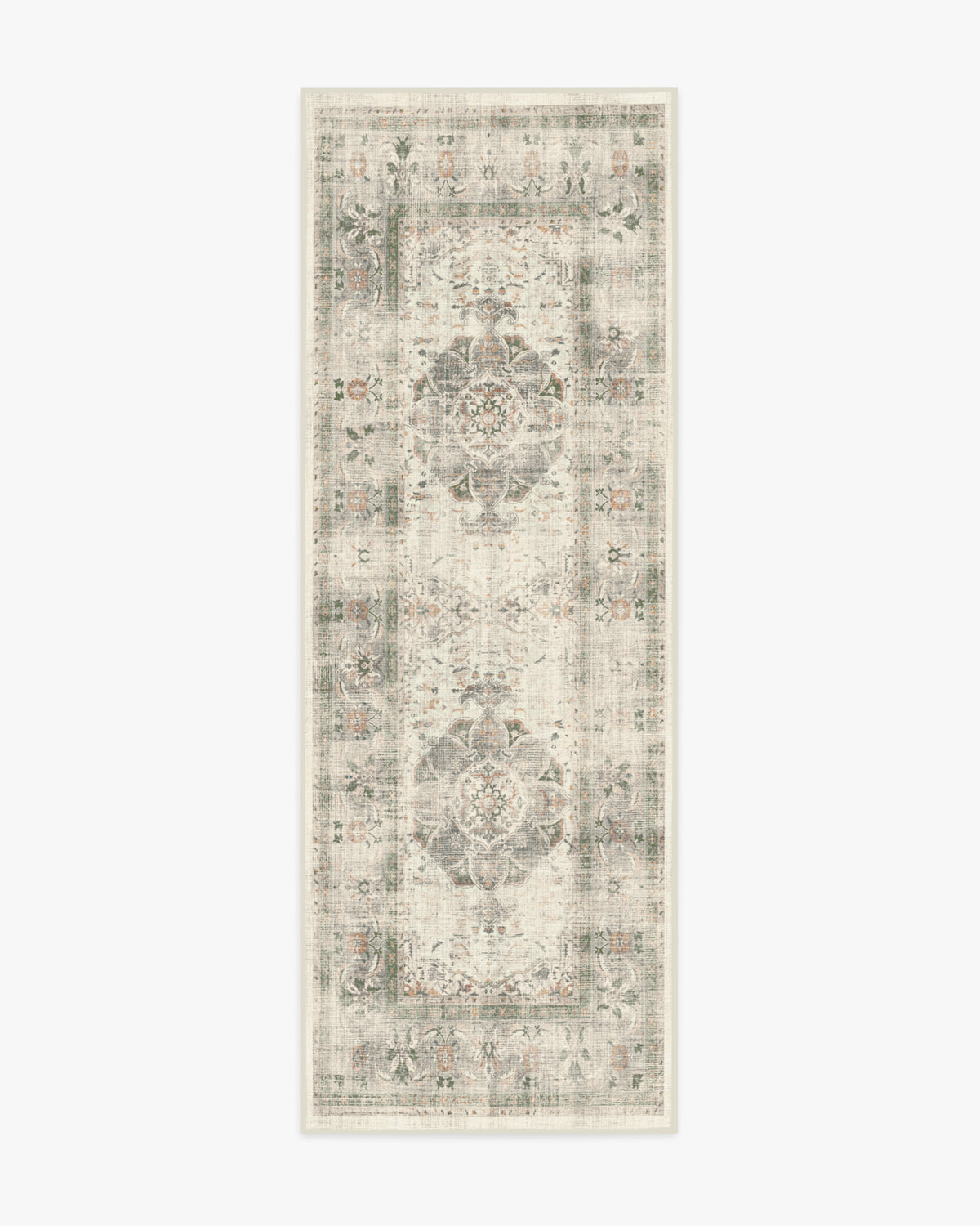 Sarrah — Halı, Adaçayı, RUNNER, beyaz zemin, 2x7