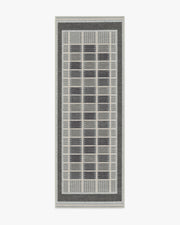 Agnes — Halı, Antrasit, RUNNER, beyaz zemin, 2x7