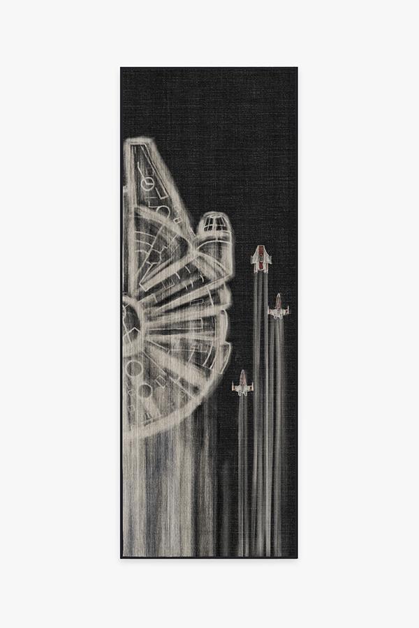 The Rebellion — Halı, Siyah Beyaz, RUNNER, beyaz zemin, 2x7