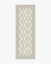 Ava Ikat — Halı, Bej, RUNNER, beyaz zemin, 2x7