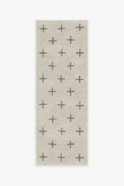 Crosby Birch — Halı, Antrasit, RUNNER, beyaz zemin, 2x7