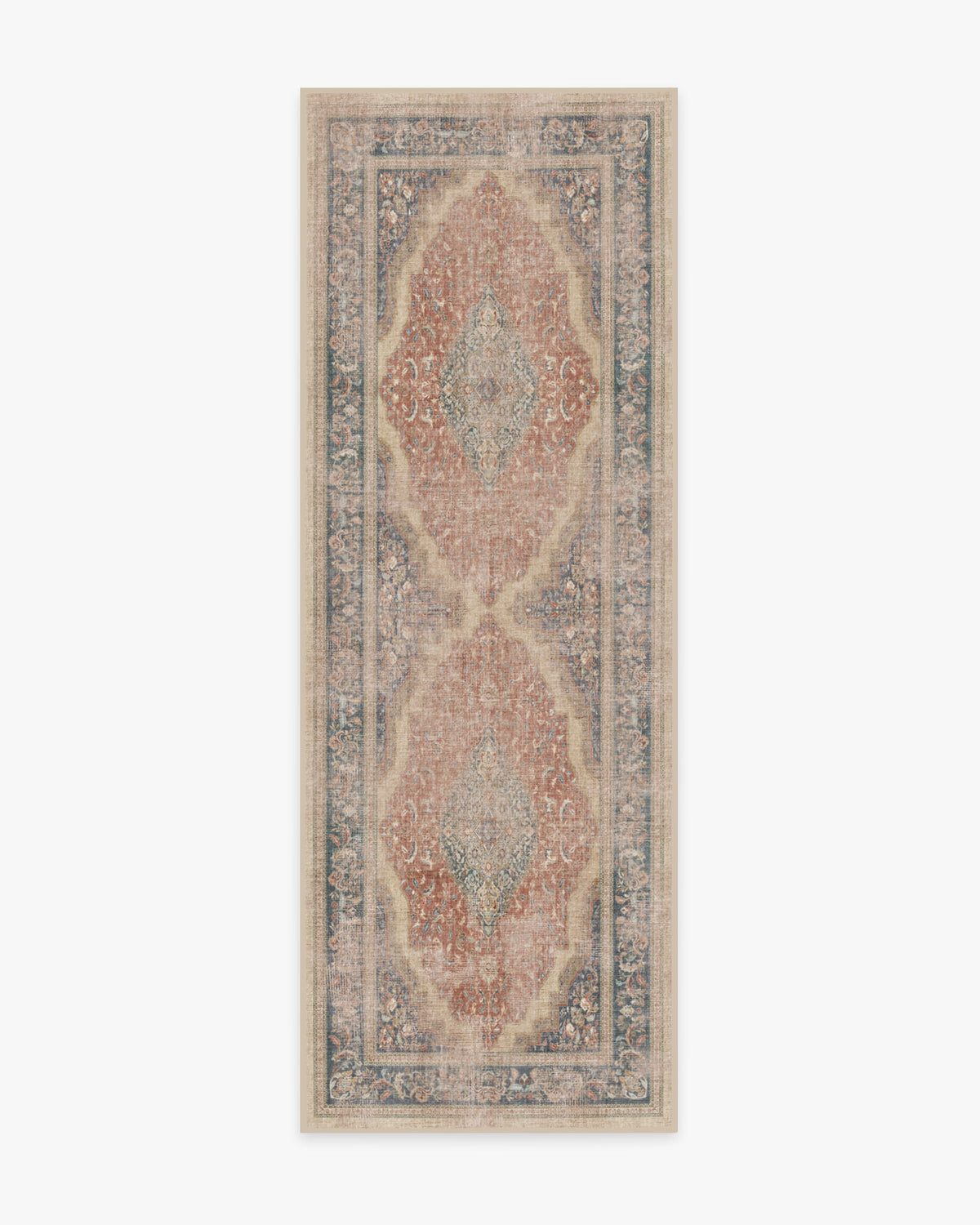 Adeline — Halı, Antique Kırmızı, RUNNER, beyaz zemin, 2x7