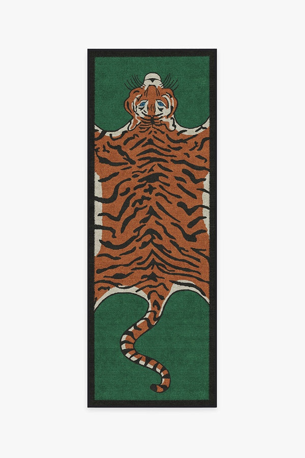 Tiger — Halı, Emerald, RUNNER, beyaz zemin, 2x7