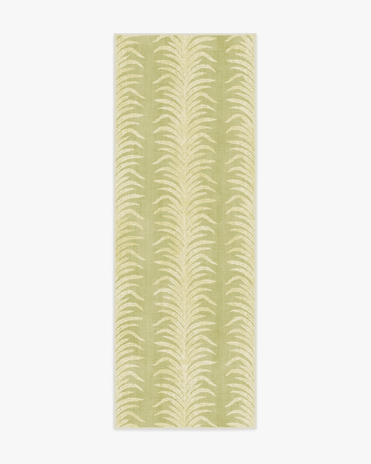 Tree Fern Matcha — Halı, Yeşil, RUNNER, beyaz zemin, 2x7