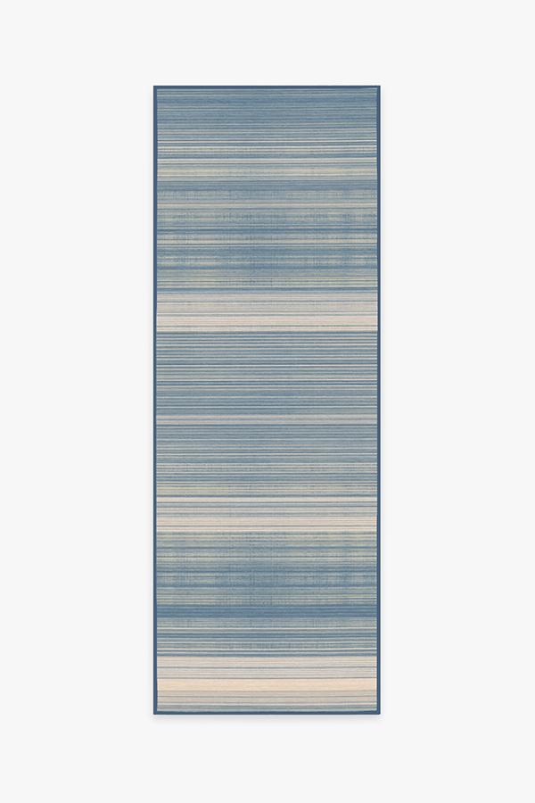 Coastal Linear Stripe — Halı, Arduvaz, RUNNER, beyaz zemin, 2x7